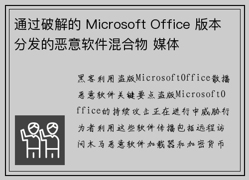 通过破解的 Microsoft Office 版本分发的恶意软件混合物 媒体